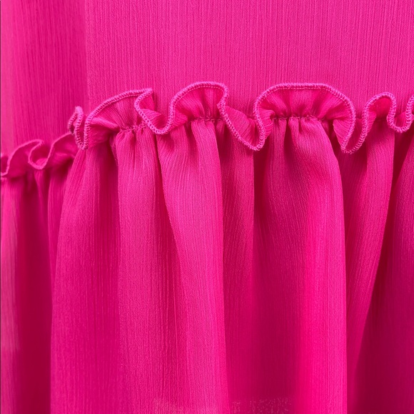 Tommy Hilfiger Sleeveless Pink Ruffle Hem Dress Ladies Size 8 - Picture 8 of 14